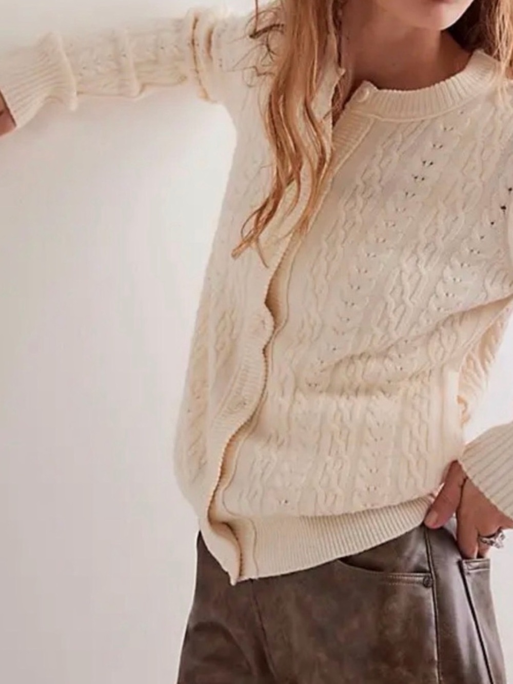We The Free - Cable Knit Cardigan